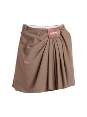 Loewe - コットン・シルクのドレープスカート をオンライン購入