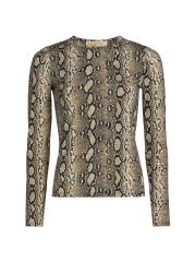 Shop MICHAEL Michael Kors - Snake Crewneck Long-Sleeve Top