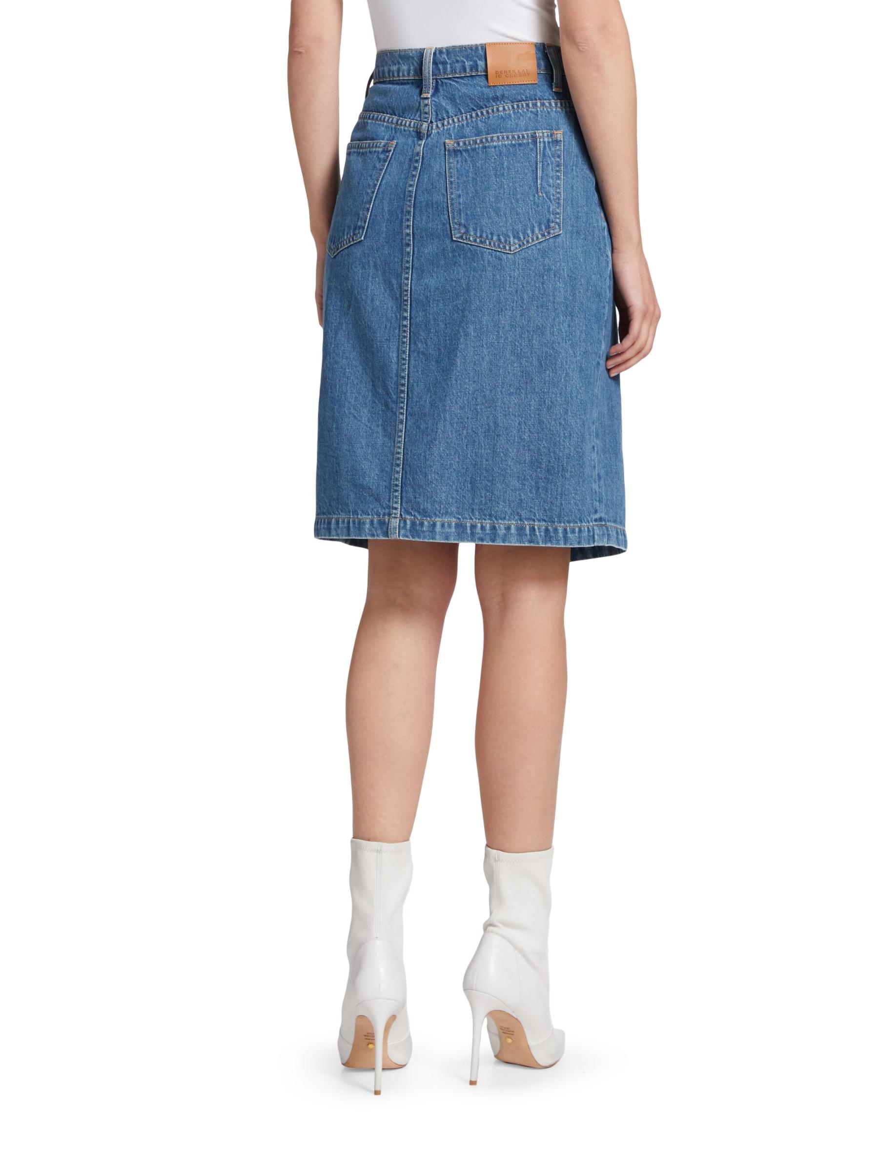 hnasama　Diante REMAKE DENIM SKIRT Shop Derek Lam 10 Crosby - Aine Asymmetrical Denim Skirt