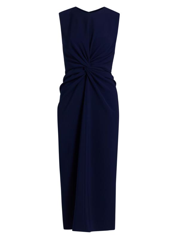 فستان طويل من الكريب القابل للتمدد