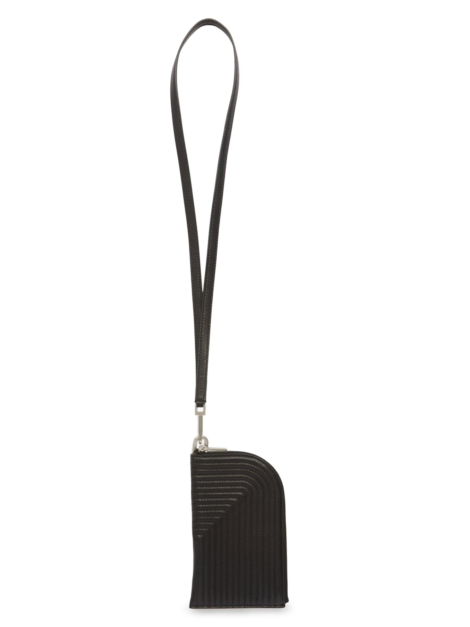 アクセサリー Rick Owens Leather Neck Wallet Neck Wallet in Black – SVRN