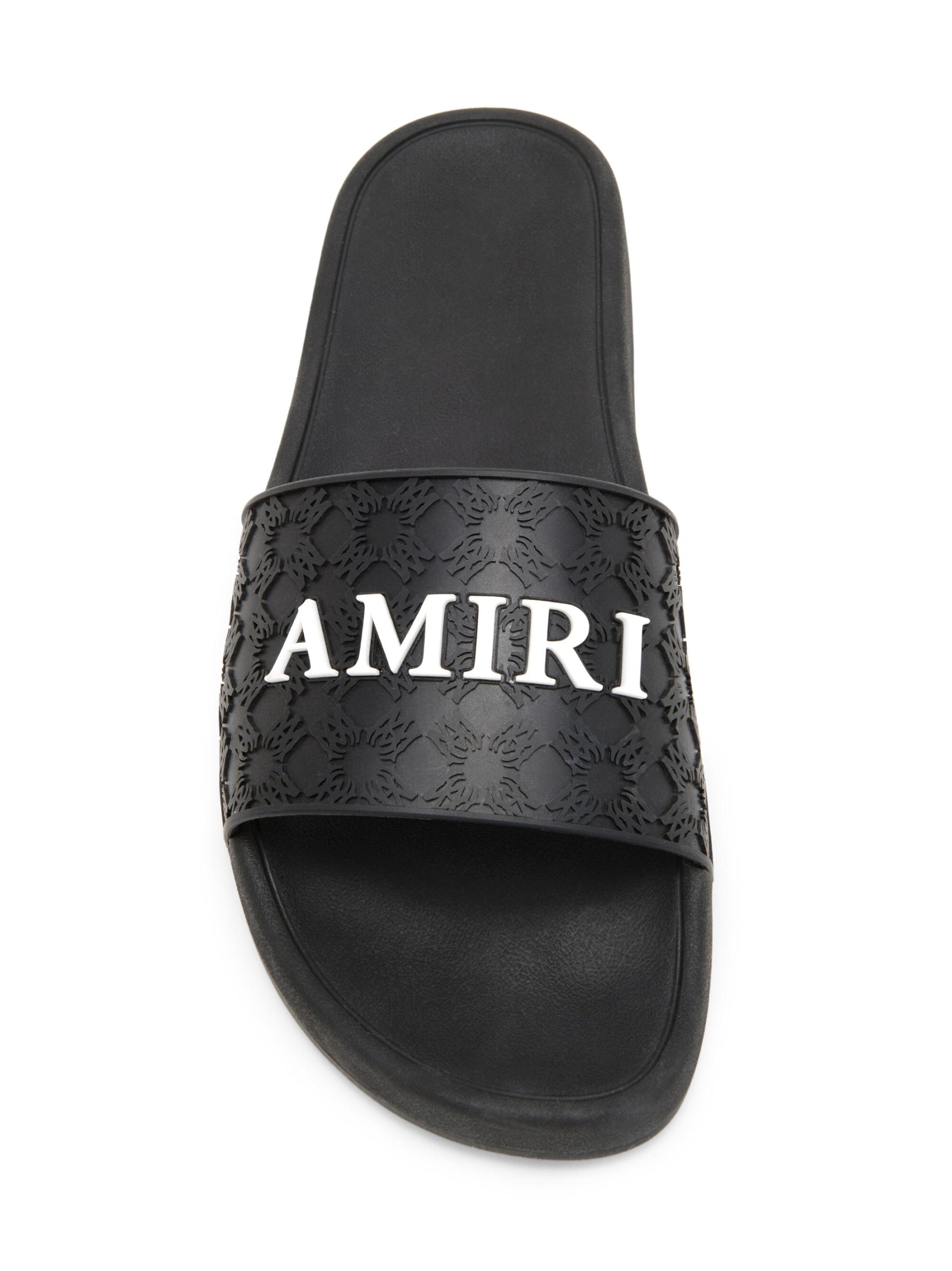 AMIRI MA quad スライド サンダル Amiri - マ・クワッド・ロゴ・スライド・サンダル をオンライン