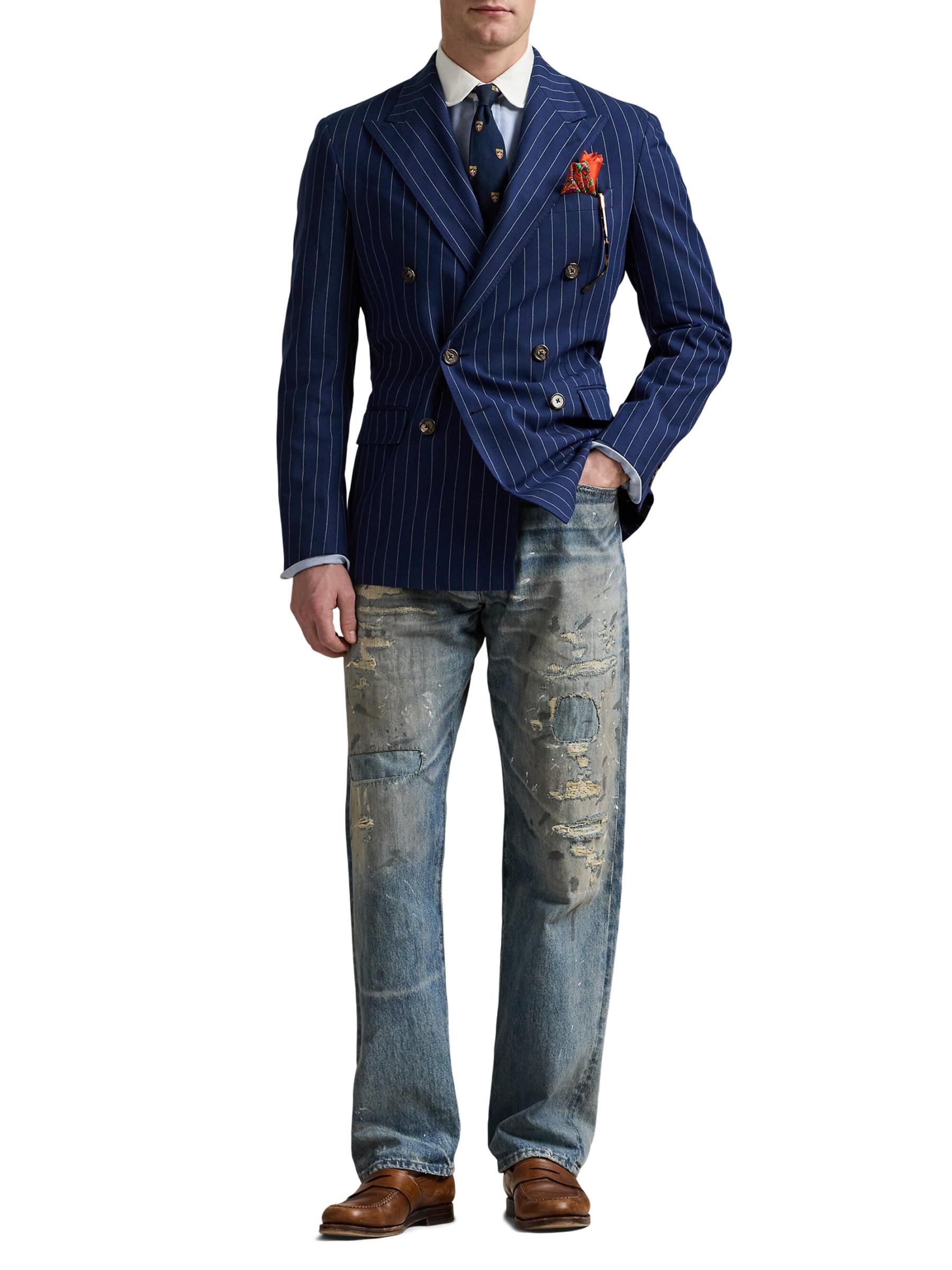 Shop Polo Ralph Lauren - Polo Tailored Rope-Stripe Suit