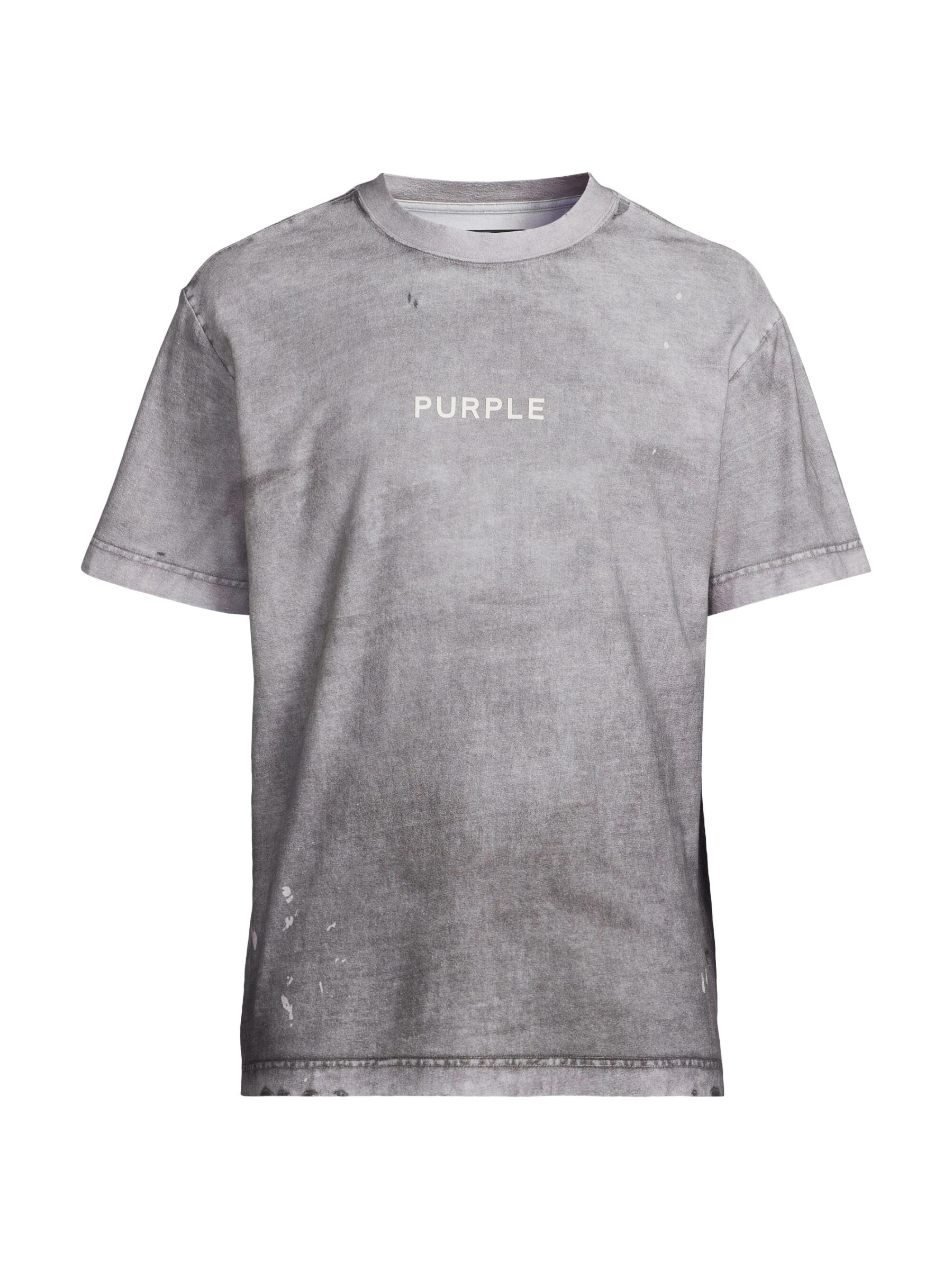 プリント柄のテクスチャードジャージーTシャツ/PURPLE BRAND Purple Brand - テクスチャード・ジャージー ロゴTシャツ を
