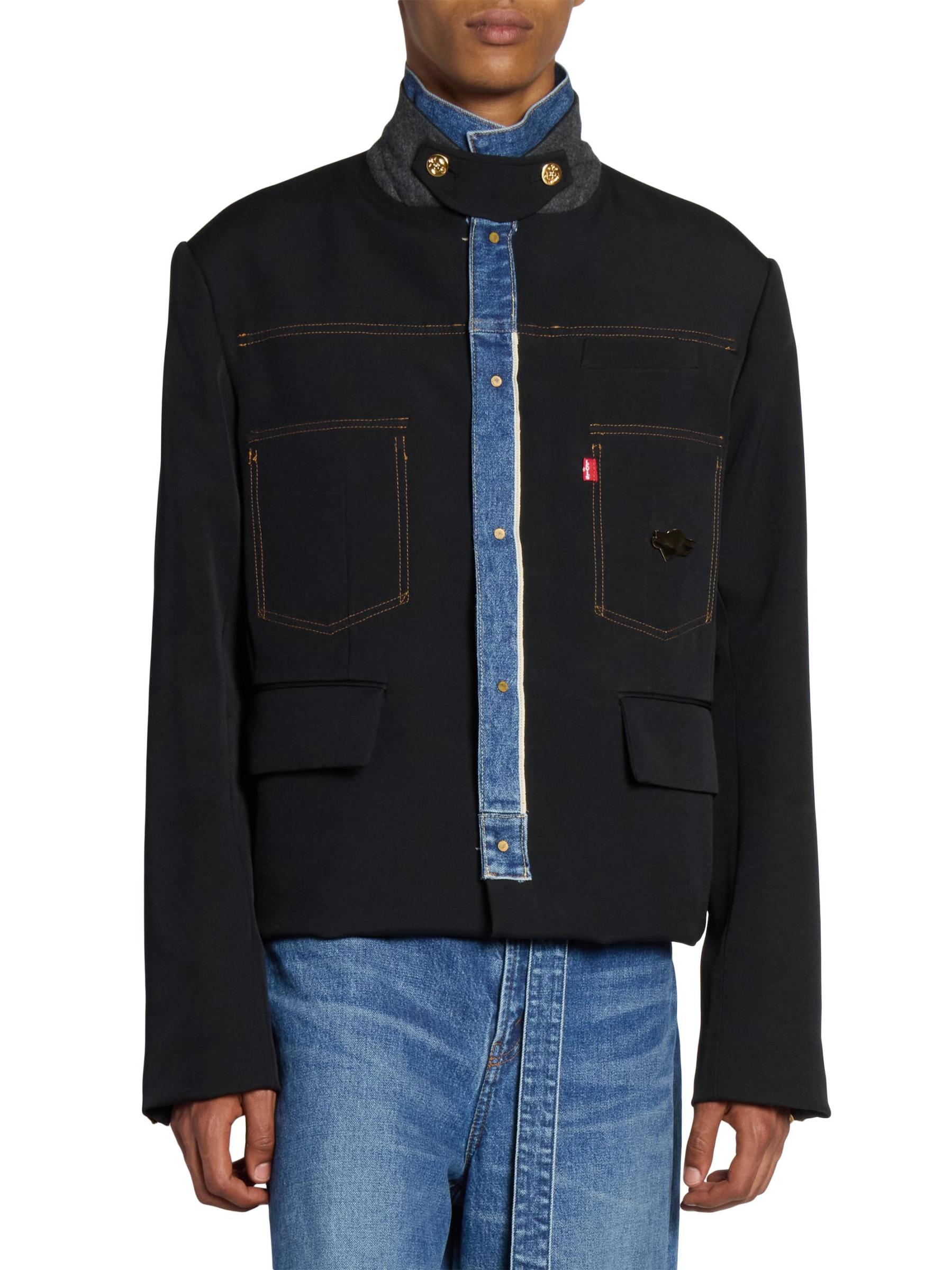 Shop Sacai - Levi's x Sacai Matelasse Twill Reversible Denim