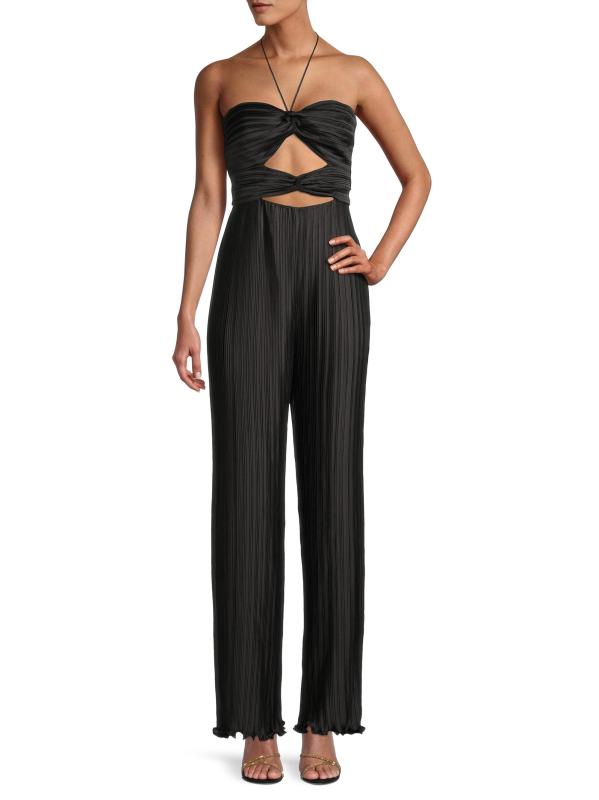 #6: جمبسوت ميريام بفتحة مطوية - أسود