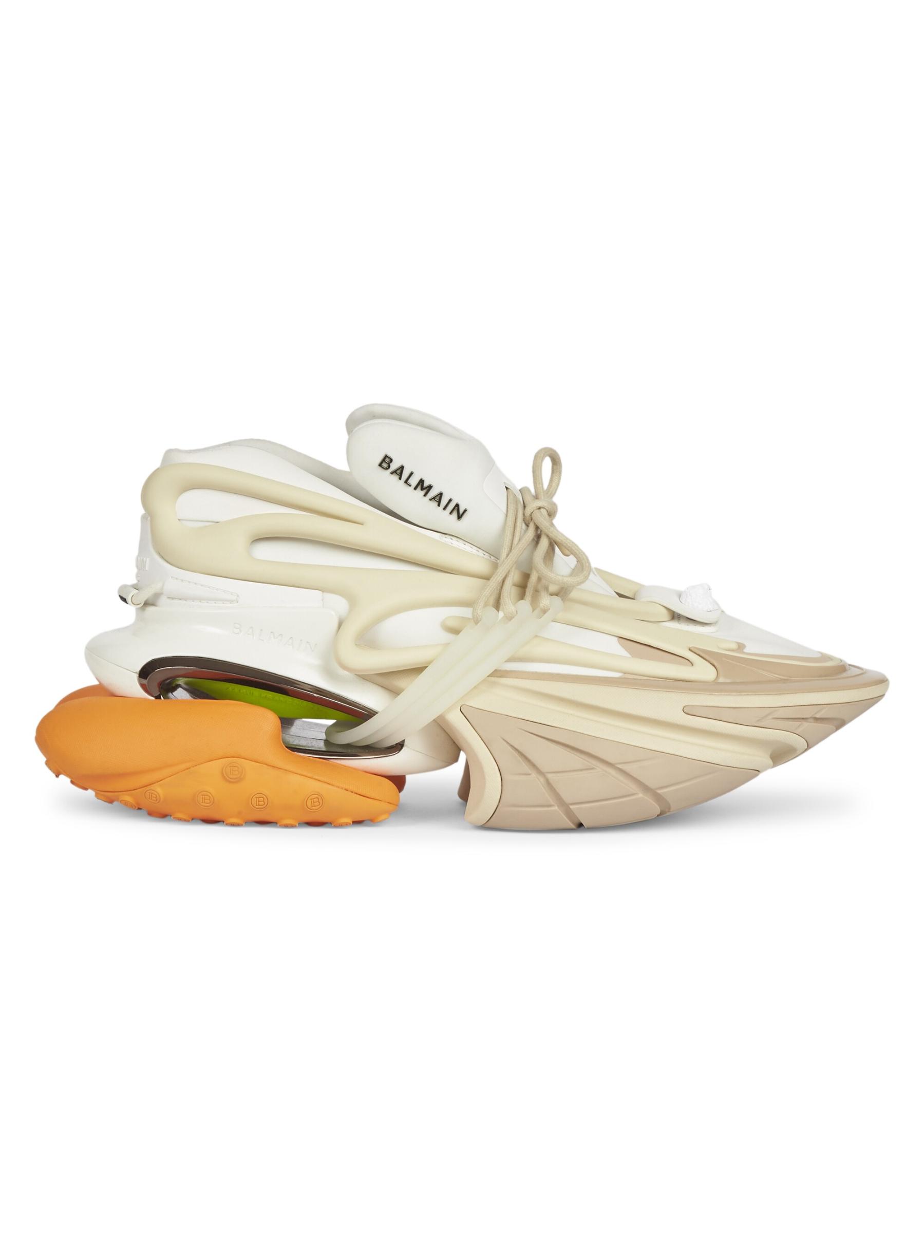 BALMAIN UNICORN 43サイズ Unicorn low-top sneakers in neoprene and calfskin - Men
