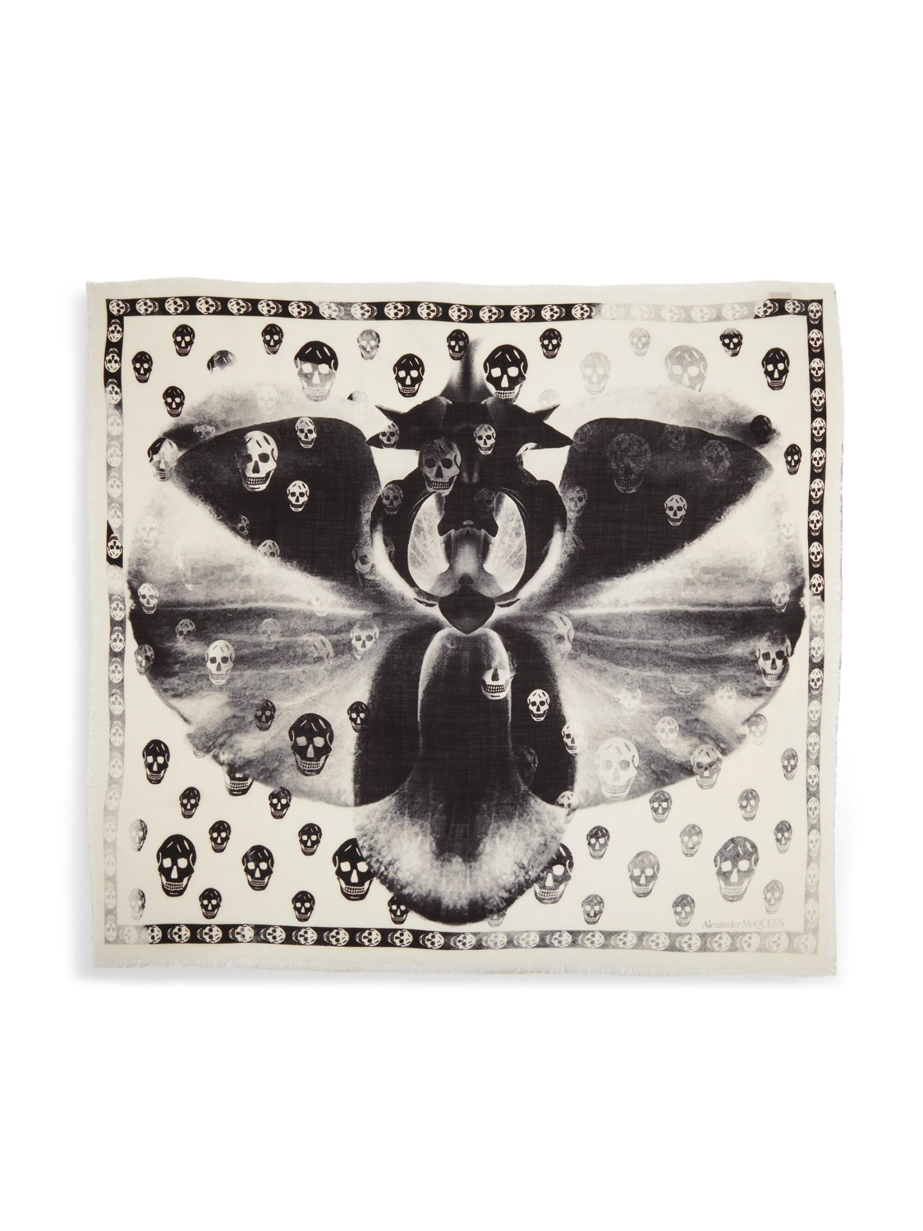 マフラー・ストール ALEXANDER MCQUEEN ORCHID SKELETON SCARF Alexander McQueen Skull Orchid Scarf | italist
