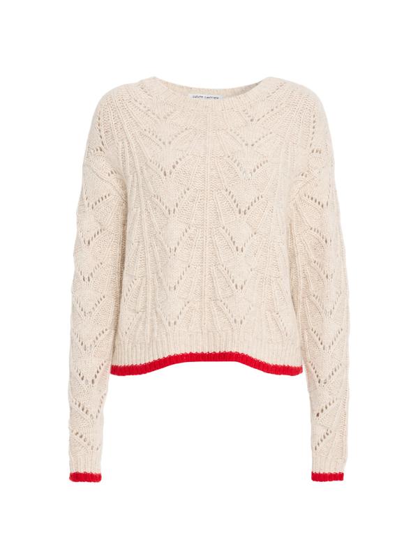 سترة الكشمير برقبة مستديرة