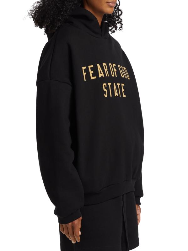 FEAR OF GOD☆24FW ロゴデザイン フリース パーカー BLACK FEAR OF GOD☆24FW ロゴポイント フリース ZIP パーカー BLACK