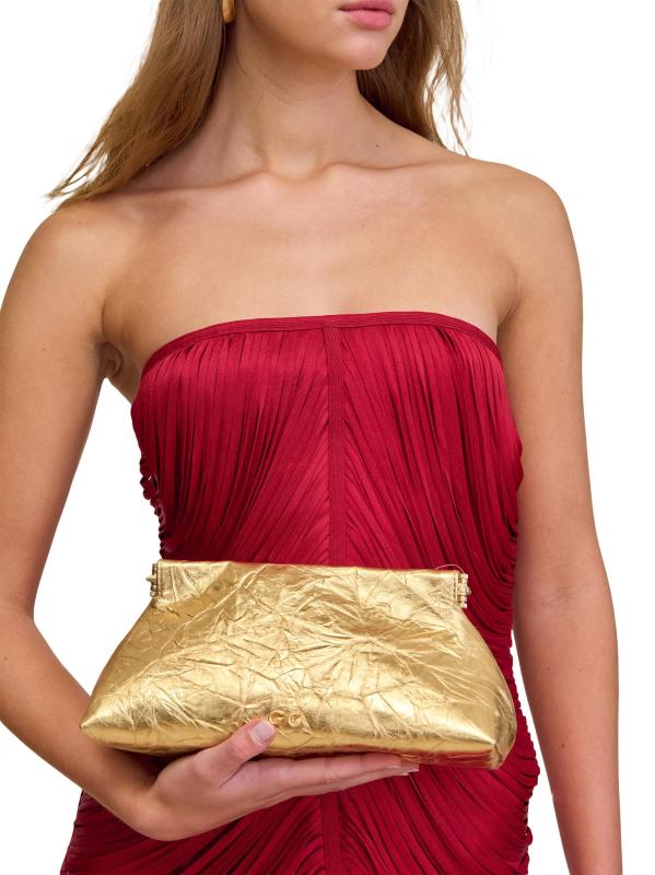 #2: حقيبة ليليا الصغيرة المصنوعة من الجلد المعدني المجعد - نحاس