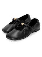 【LOEWE/ロエベ】Pebble soft leather ballerinas Pebble Soft ballerina in nappa lambskin Brown - LOEWE