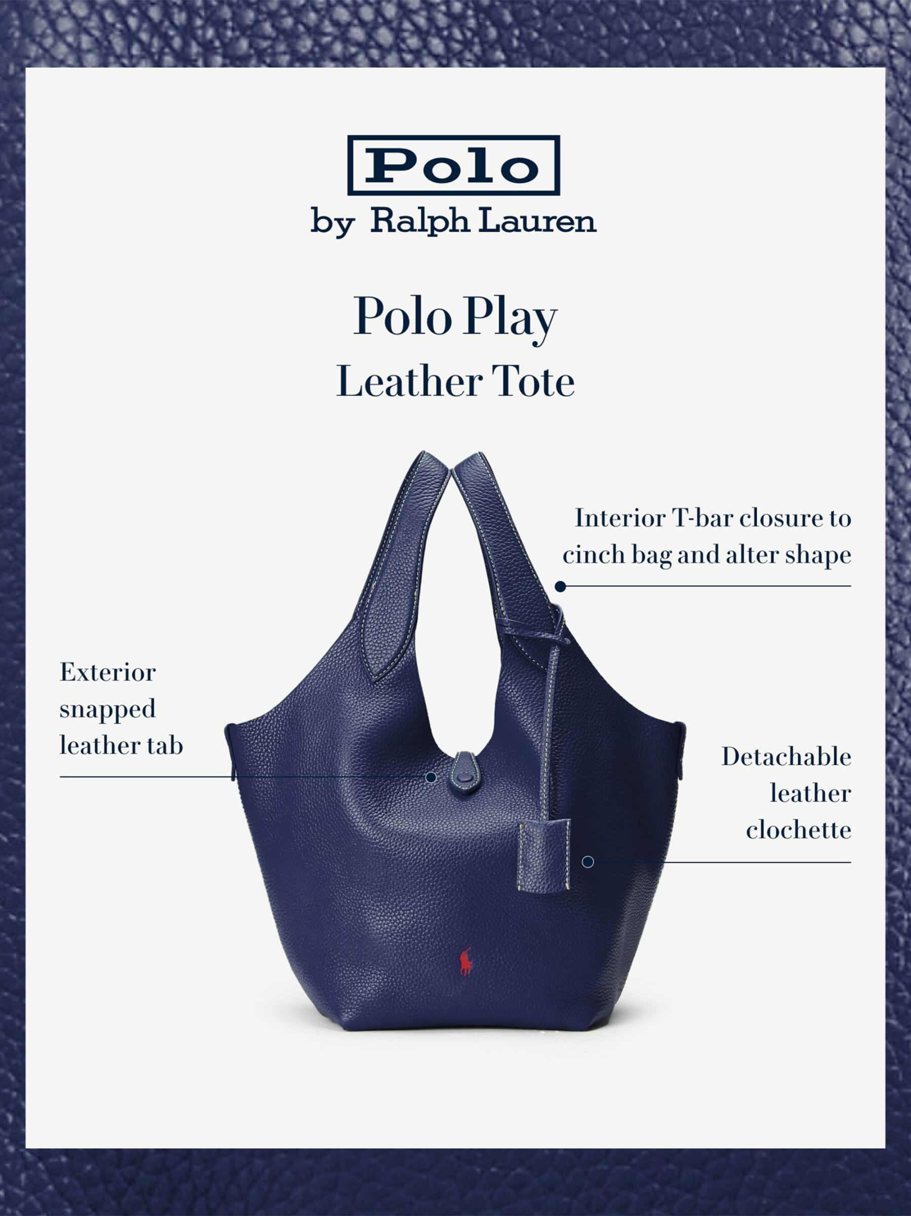 トートバッグ POLO RALPH LAUREN Polo Play Leather Large Tote Polo Play Leather Large Tote