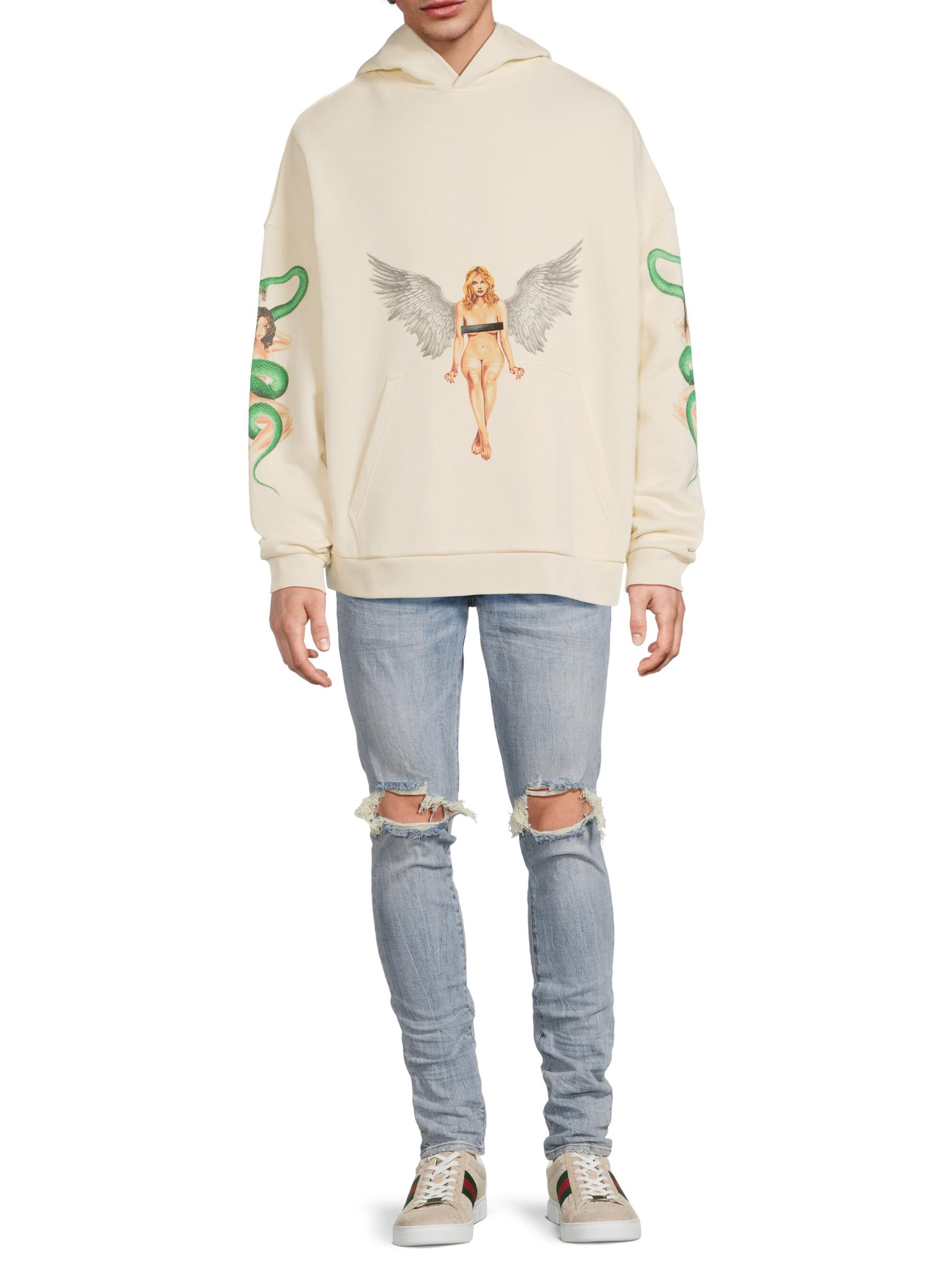 【関送無料】 Palm Angels Pin Up フーディー コットン100% Palm Angels - ピンナップ・コットン・パーカー をオンライン