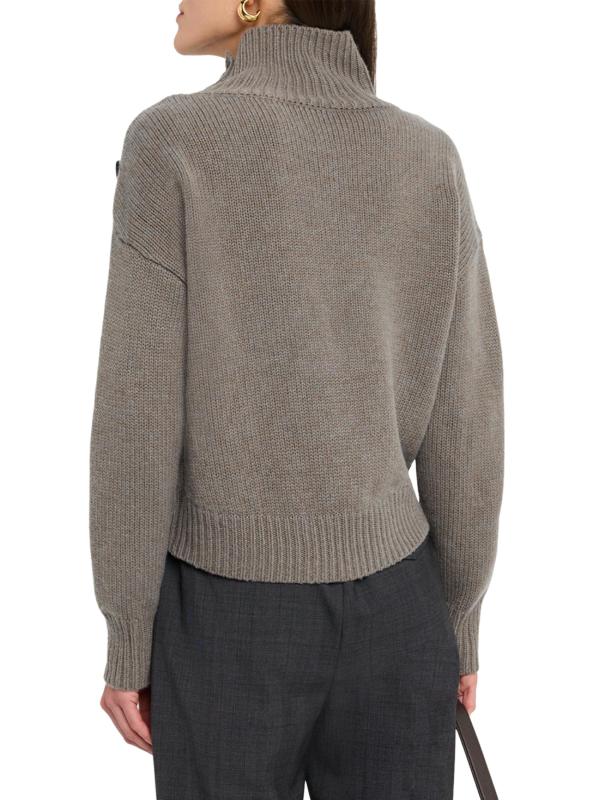 #3: Wool-Cashmere Crop Turtleneck Sweater - ETRETAT