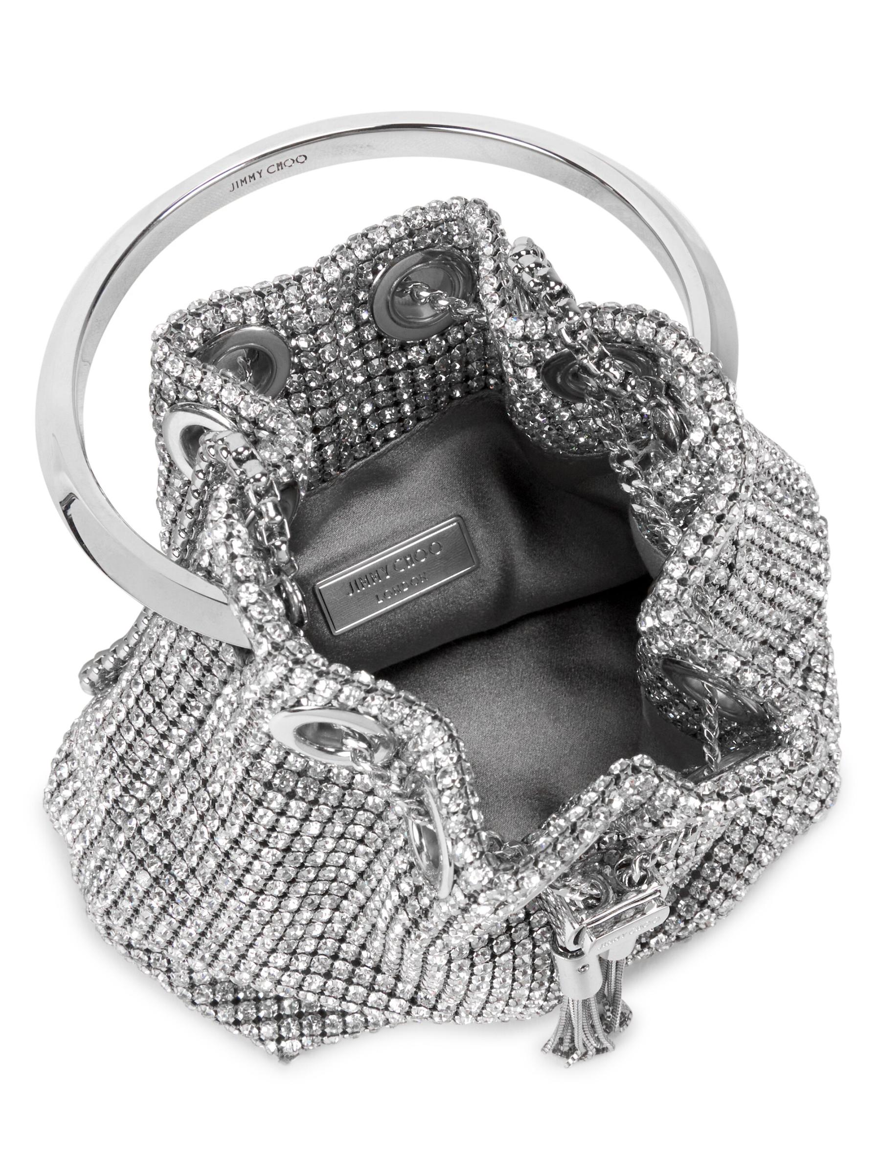Jimmy Choo＊Bon Bon Bucket クリスタルハンドル バッグ＊送料込 Jimmy Choo＊Bon Bon Bucket クリスタルハンドル バッグ＊送料込