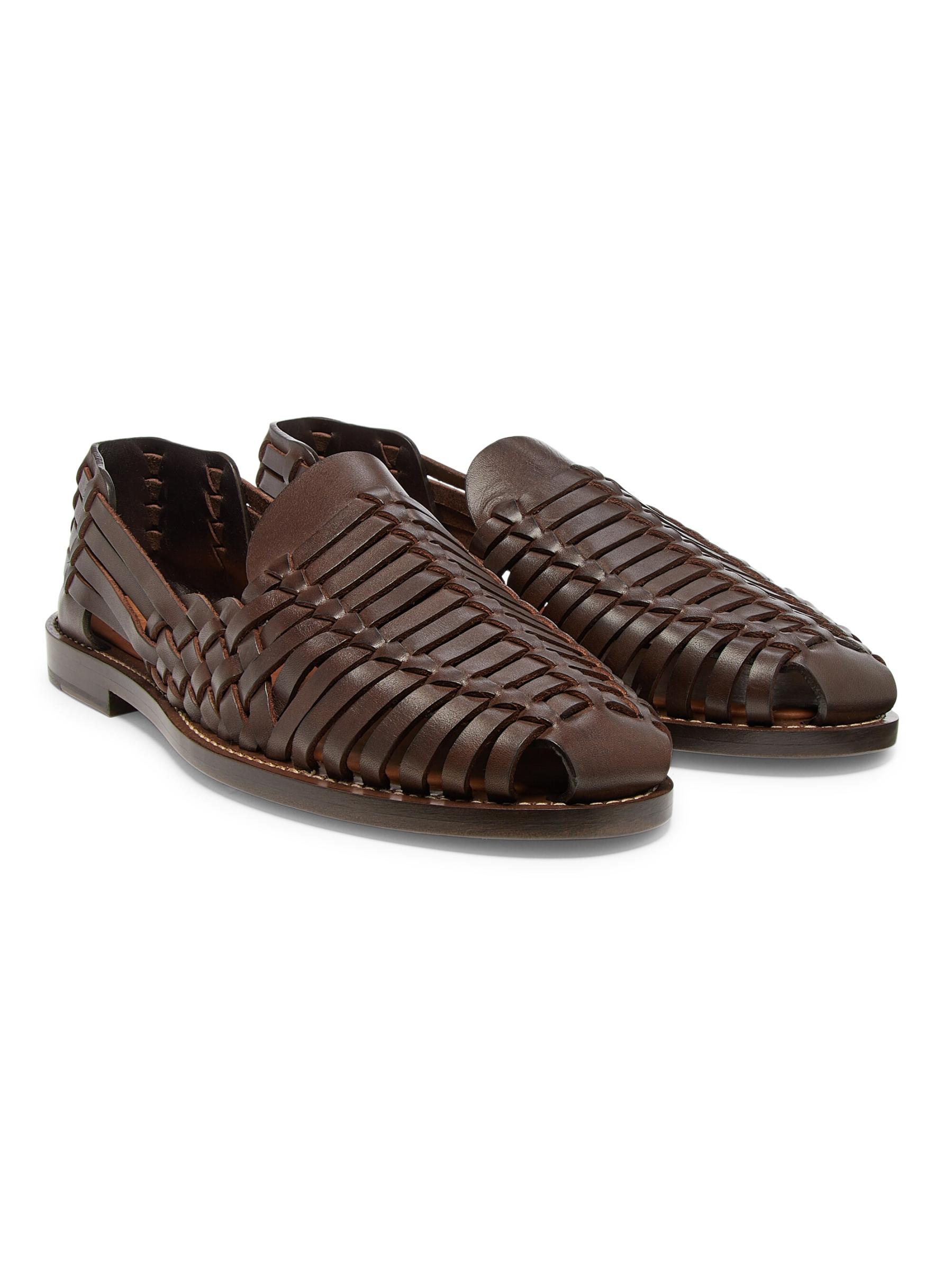 サンダル・ミュール BRUNELLO CUCINELLI Rafia and leather sabot with iconic Brunello Cucinelli Rafia And Leather Sabot - Brown - 30% Off