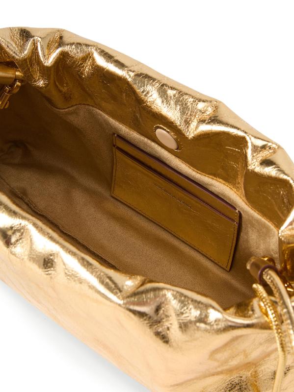 #8: حقيبة صغيرة من الجلد المعدني - الذهب