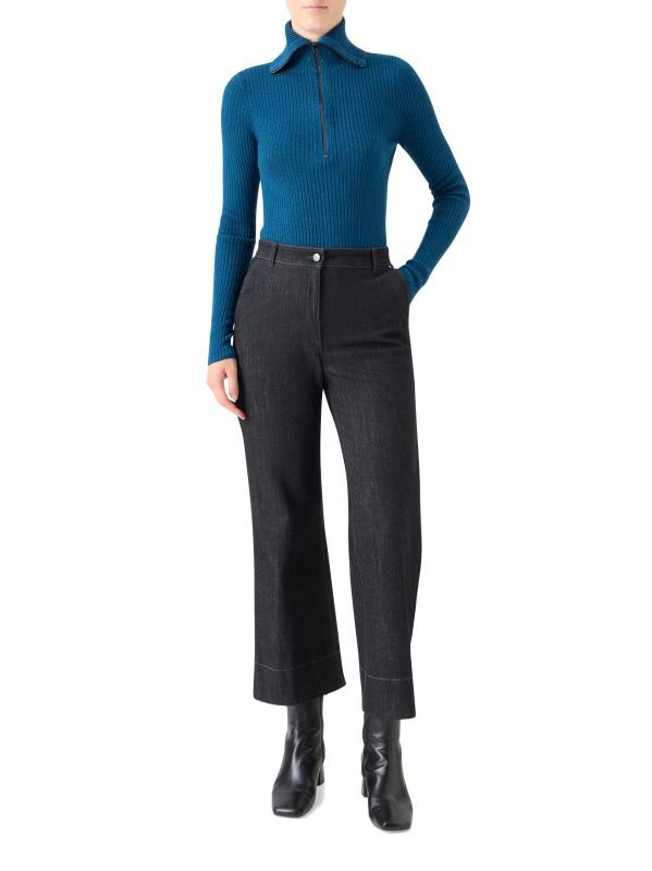 #6: سترة نصف سحّاب محبوكة من صوف ميرينو - بط نهري صغير