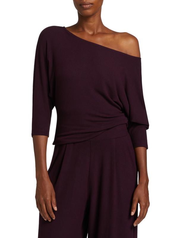 トップス Louren off shoulder knit tops BROWN off shoulder knit tops – louren store