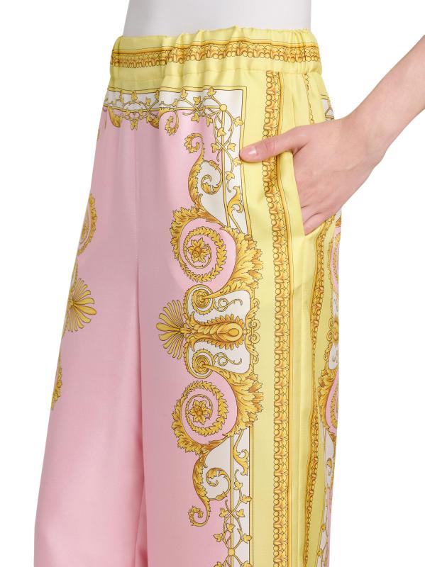 #5: بنطال باروكو فولارد من الحرير - كوارتز وردي أصفر شاحب