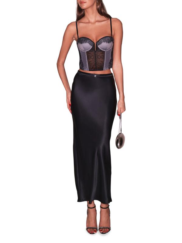 Shop Fleur du Mal - Lace Plunge Bustier Top | Saks Fifth
