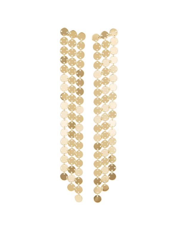 أقراط Chainmail من الذهب الأصفر عيار 14 قيراطًا