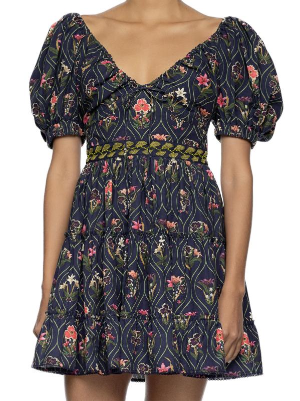 #6: فستان قصير من القطن المطرز بالزهور من مانزانيلا باسيفيكو - متعدد الألوان