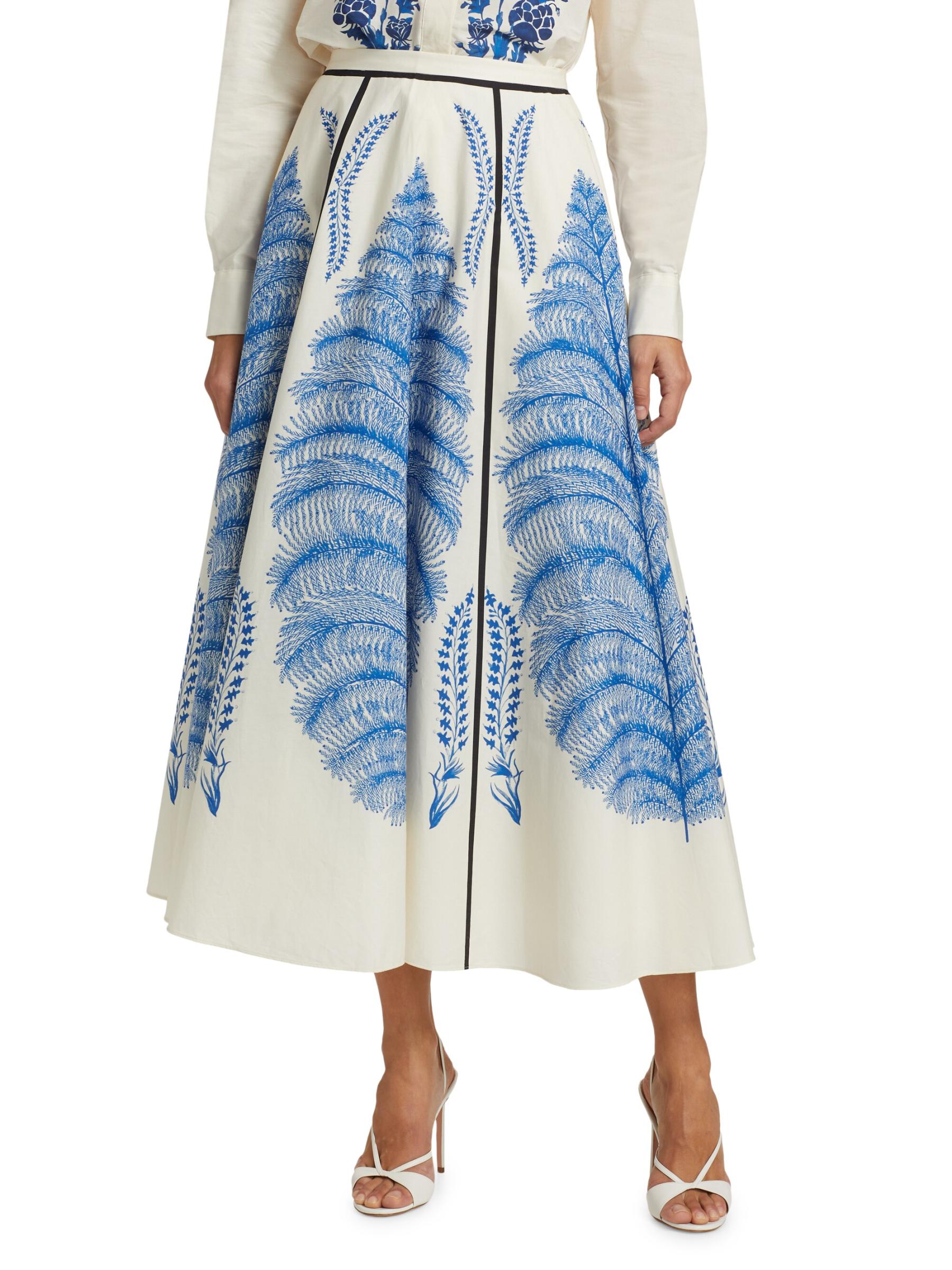 スカート Giambattista Valli Long Cotton Skirt Giambattista Valli Lemon Print Cotton Midi Skirt