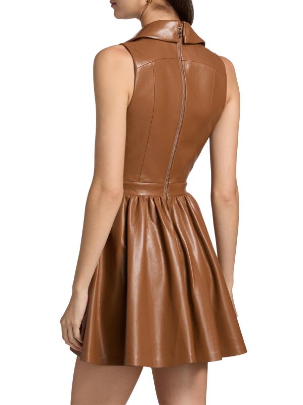 #4: فستان إيمي القصير المصنوع من الجلد الصناعي - الجمل