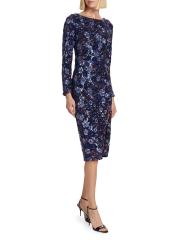 【MARCHESA NOTTE】チュール ロングドレス スパンコール 送関込 MARCHESA NOTTE チュール ロングドレス ルーシュ入り グリッター