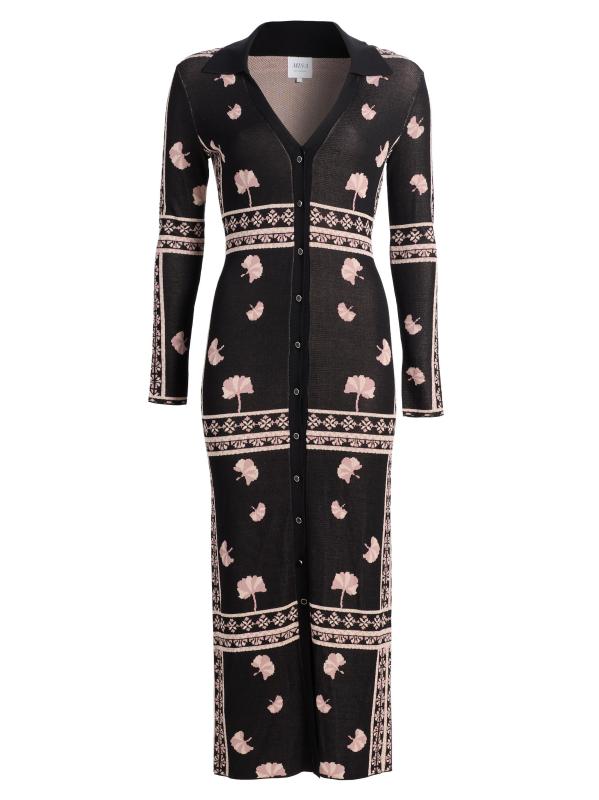 فستان متوسط الطول من أكويلا بياقة