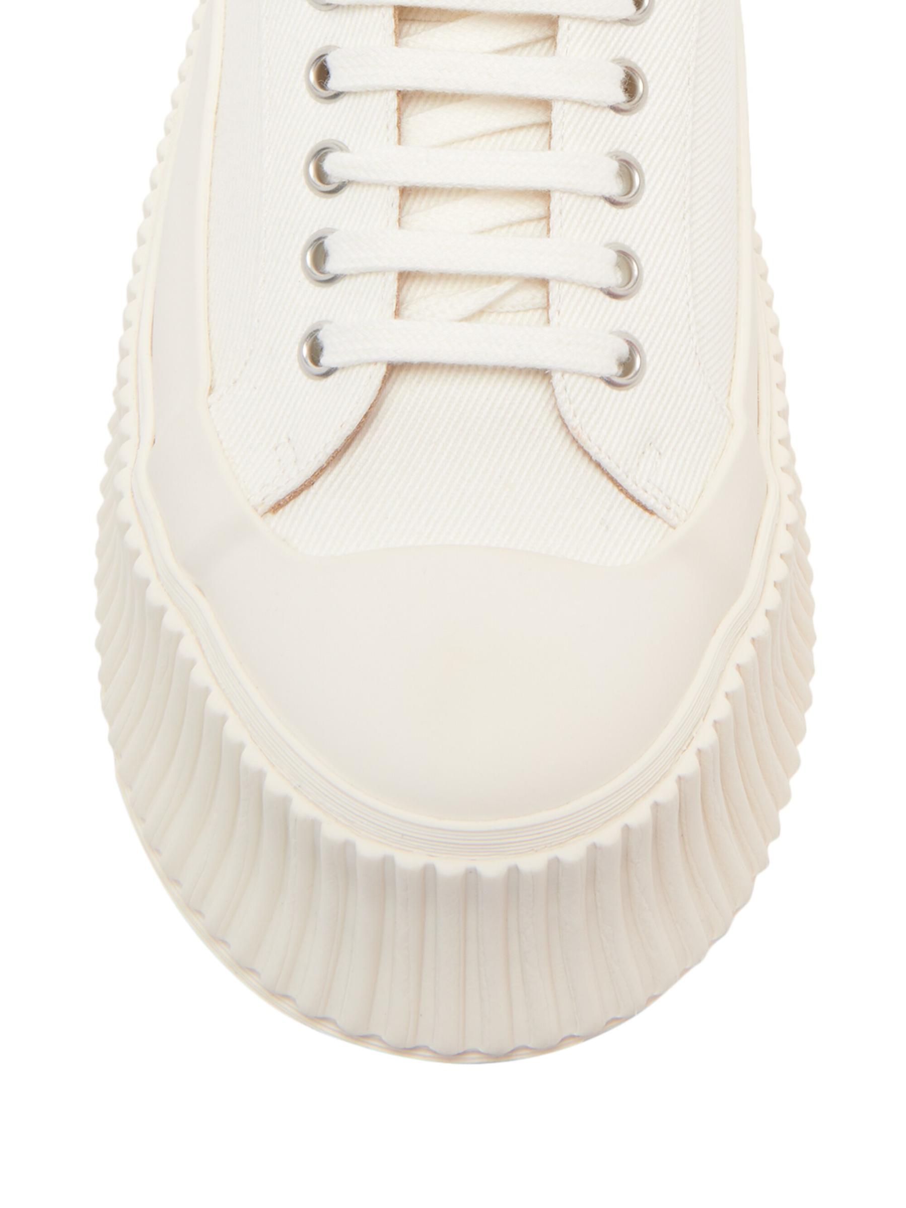 JIL SANDER パネル ロートップ スニーカー Jil Sander - レザーパネル付きロートップ・スニーカー を