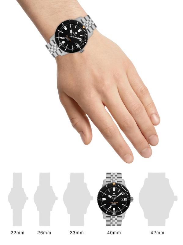 #2: ساعة غوص سوبر سي وولف بالضغط من الفولاذ المقاوم للصدأ/40 مم - ستيل