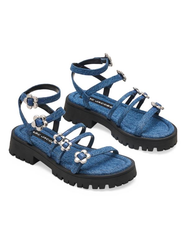 Shop Marc Jacobs - The Kiki Denim Gladiator Sandals | Saks