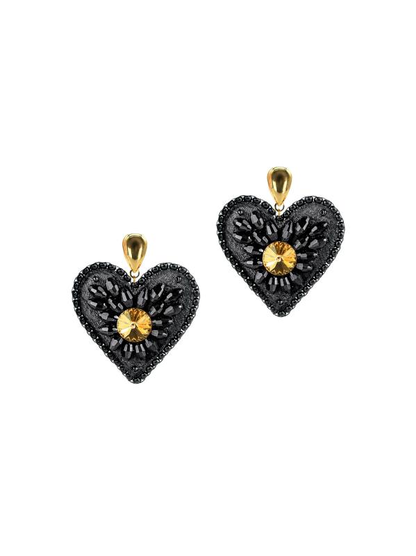 أقراط آفا غولدتون من آفا غولدتون من آرتيسان هيريتيج من الكريستال والخرز الزجاجي