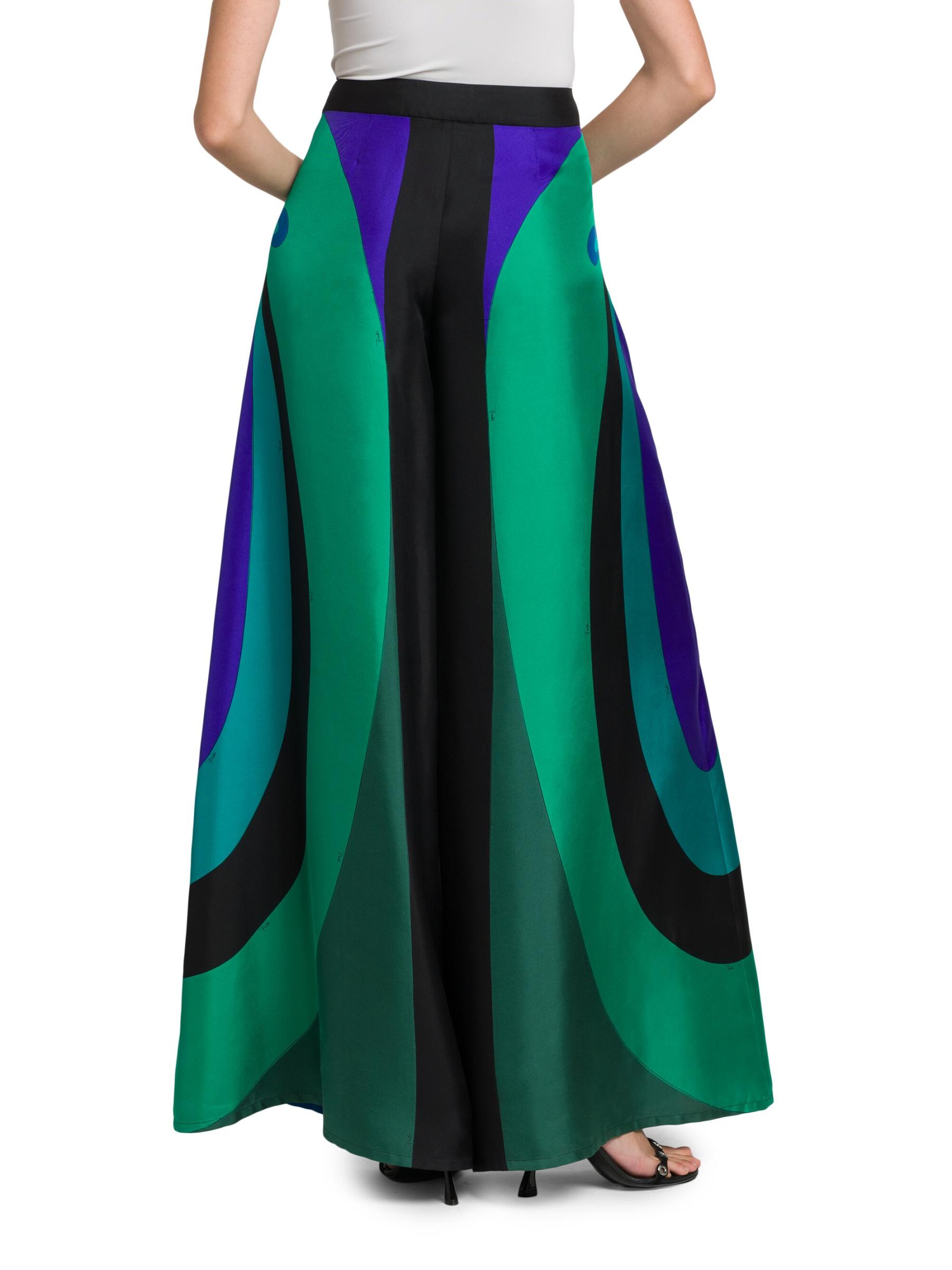 Emilio Pucci プッチ シルク クロップド ワイドレッグパンツ Pucci - シルク・ツイル・ワイドレッグ・パンツ をオンライン