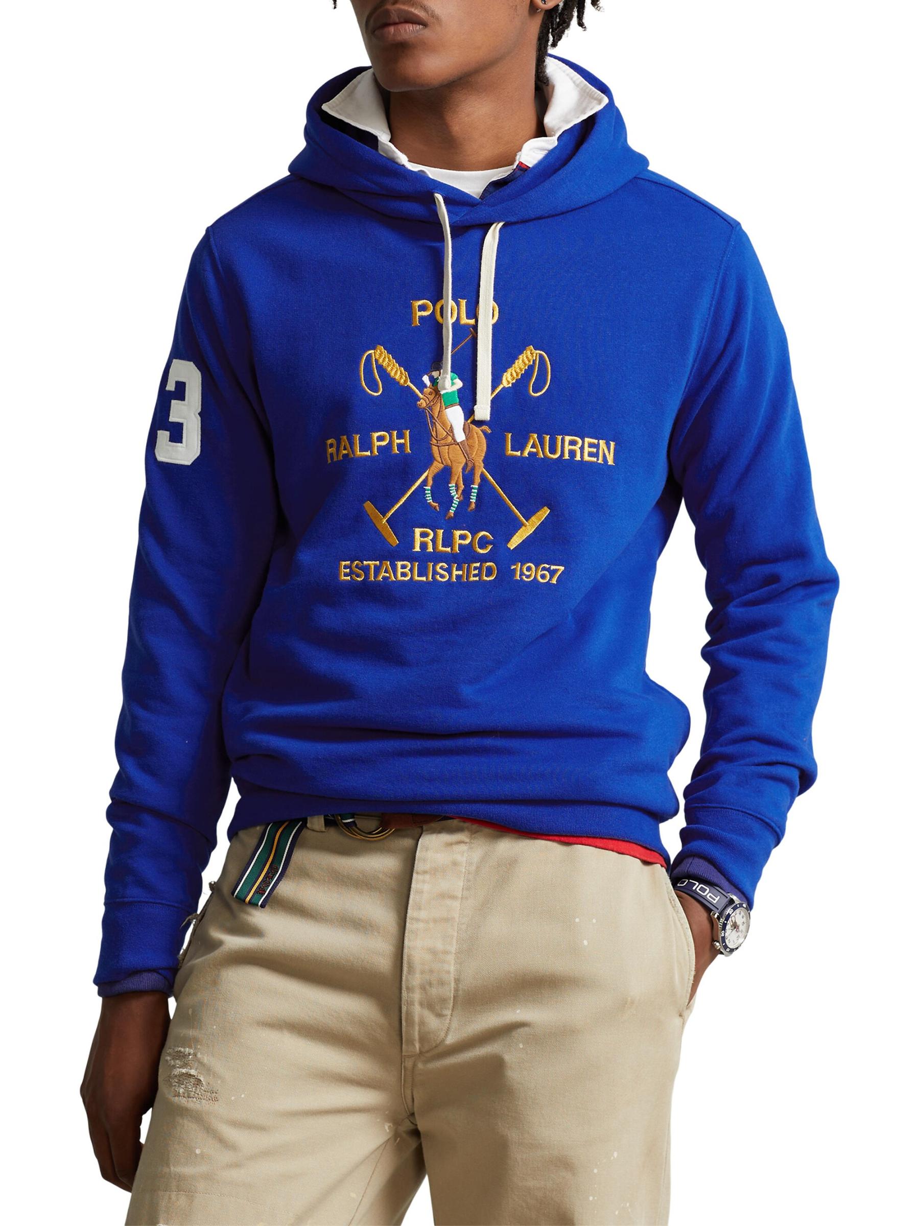 Shop Polo Ralph Lauren - Logo Cotton-Blend Fleece Hoodie