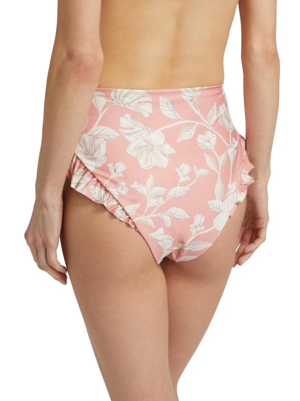 #3: الجزء السفلي من البكيني بطبعة زهور عالية الارتفاع من جينجيبر - وردي