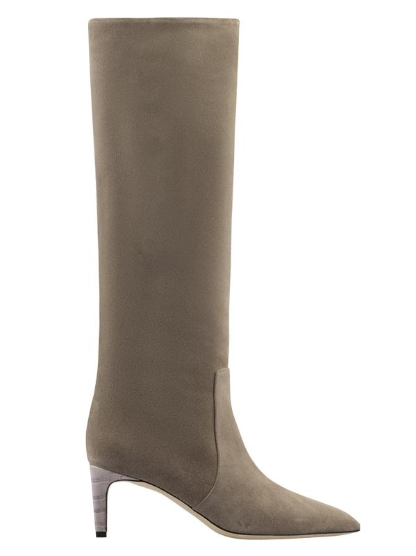 حذاء من الجلد المدبوغ يصل إلى الركبة 60 مم