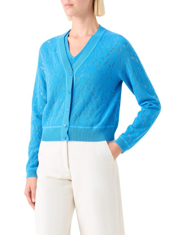 #3: كارديغان وايت كابس من مزيج الصوف والحرير - توايلايت