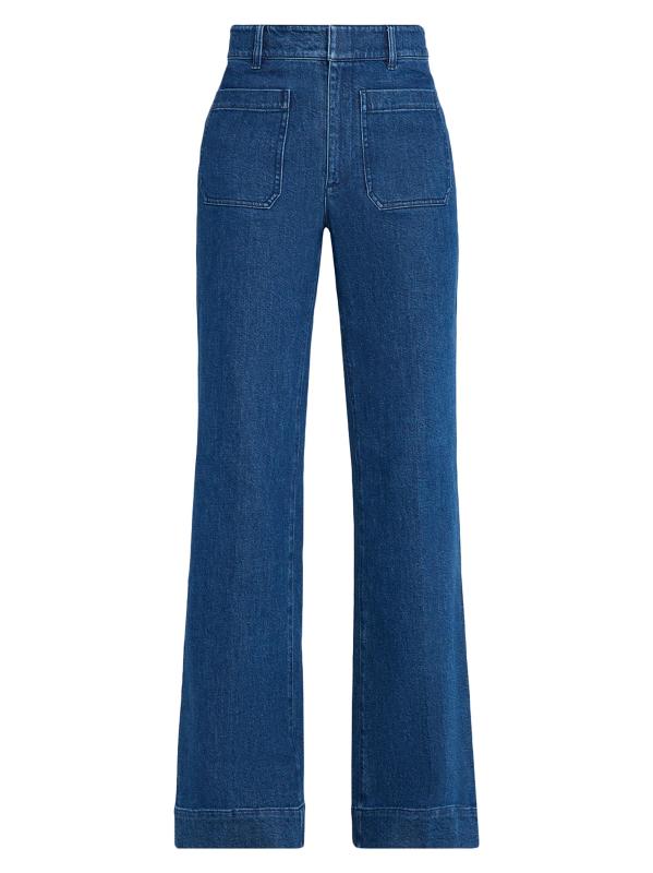 بنطال جينز ستريتش فلير من نيكول بخصر متوسط