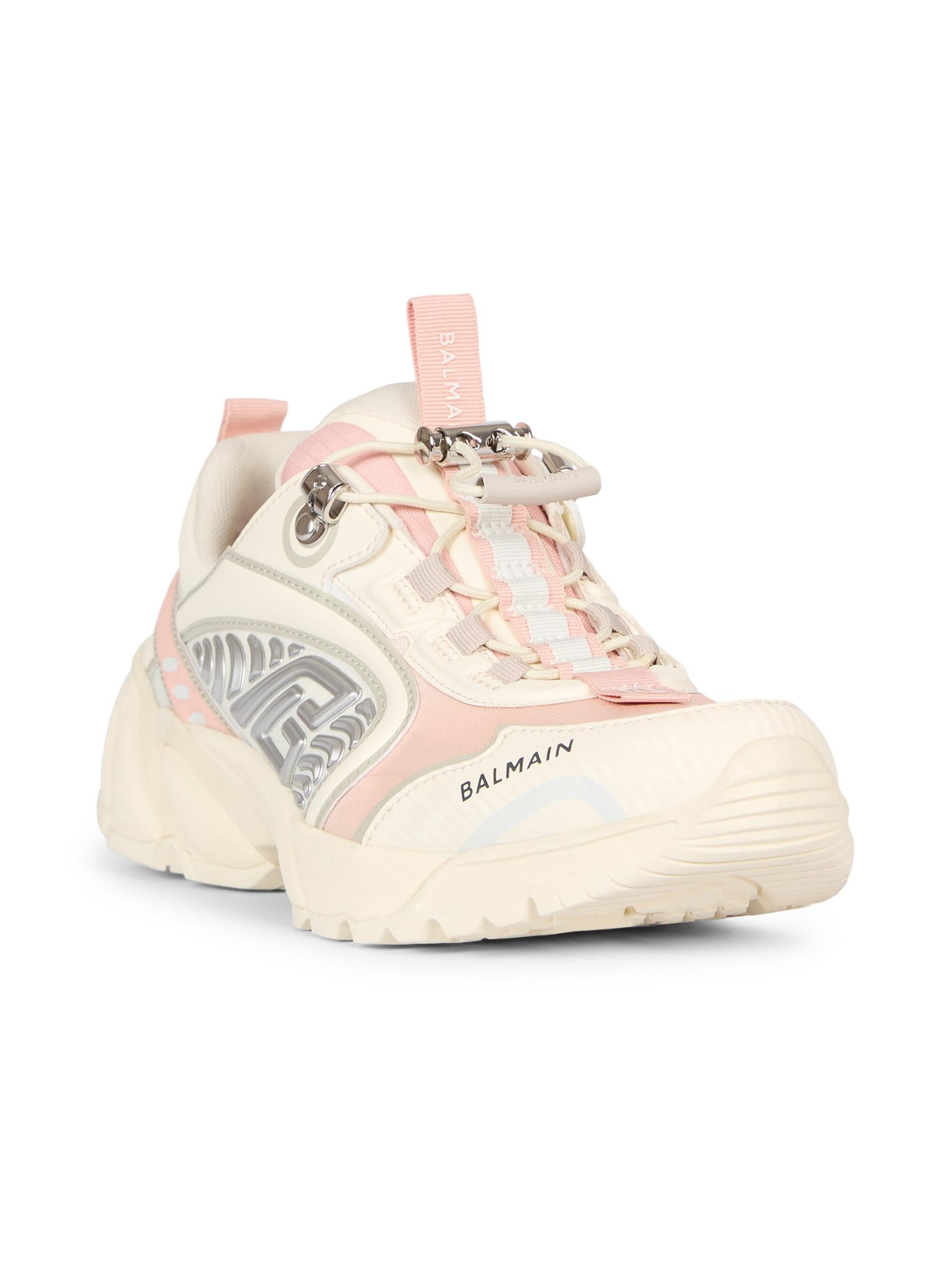 【関税込み】Balmain ベージュ&ピンク Cosmic Dust スニーカー Balmain - コズミック・ダスト・ロー・トップ・スニーカー を