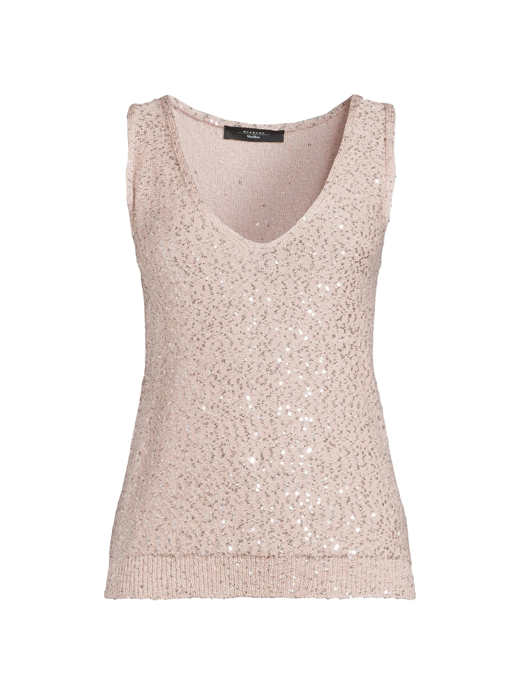 *Weekend maxmara* COLOMBA スパンコール付きニットトップ Weekend Max Mara - コロンバ・スパンコール・ニット・トップ を