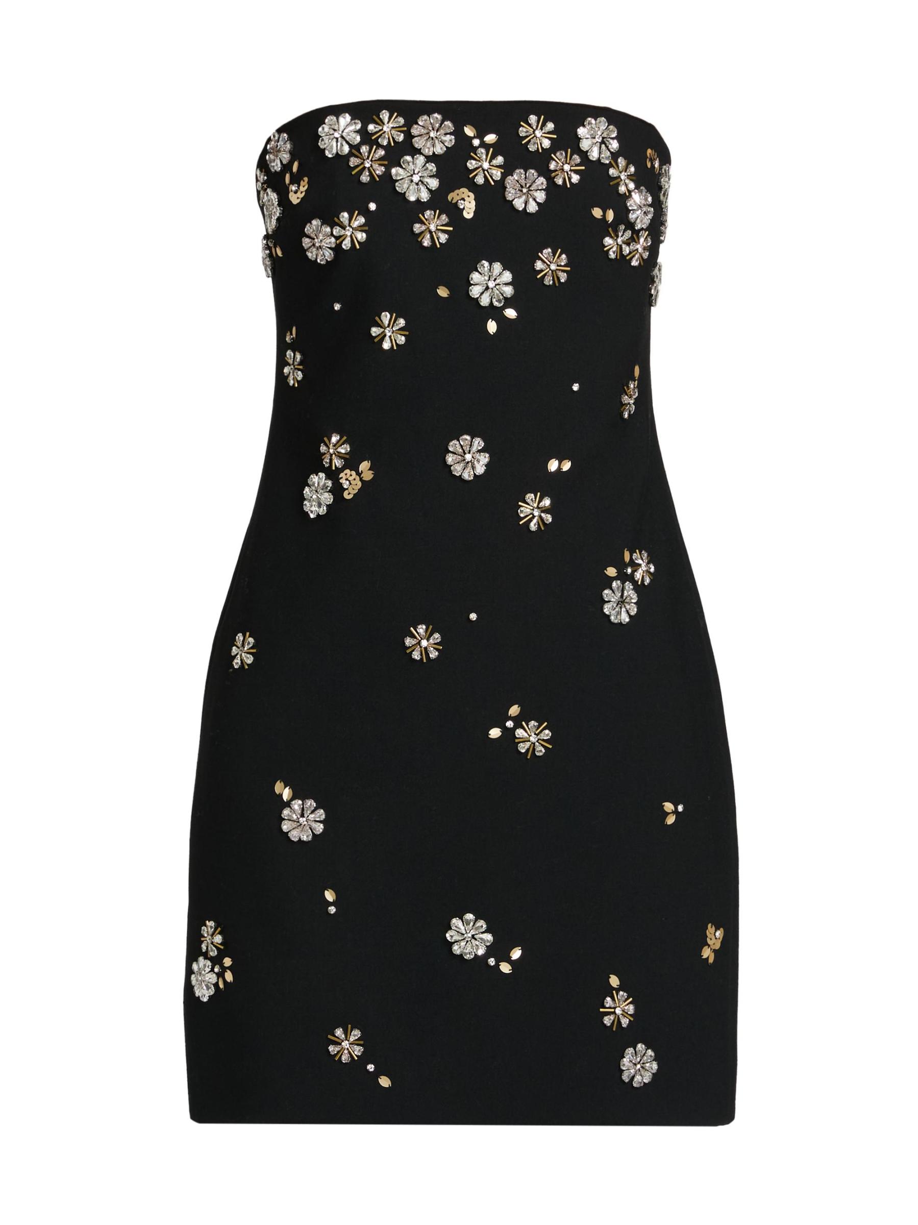 Samia Tumbling Flowers Strapless Minidress