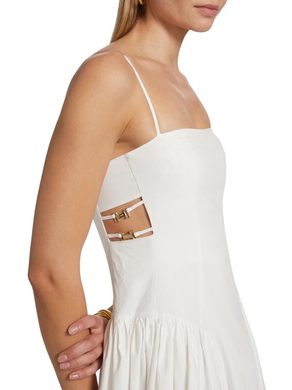 #5: فستان أليزا بوبلين ماكسي - عاجيي