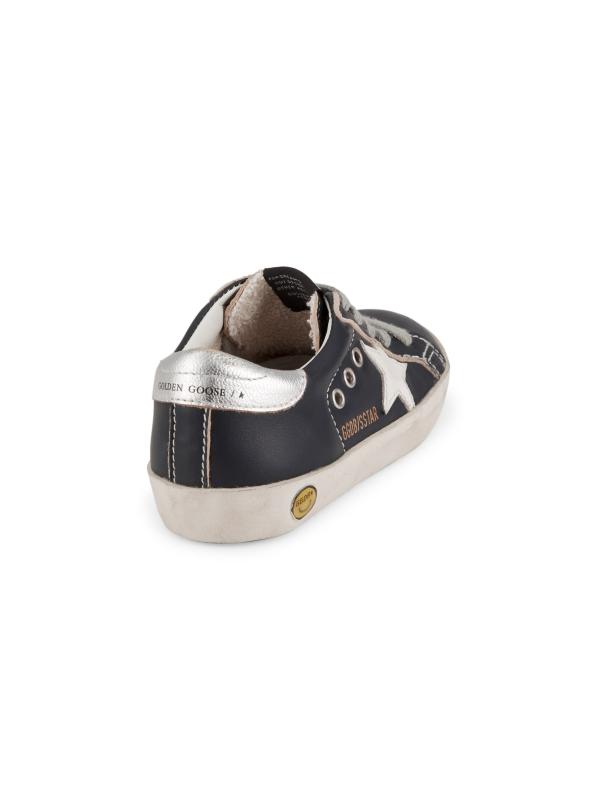Shop Golden Goose Boy's Super Star Laminated-Heel Sneakers