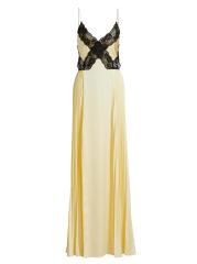 Self-Portrait - サテン・レース・マキシ・ドレス をオンライン