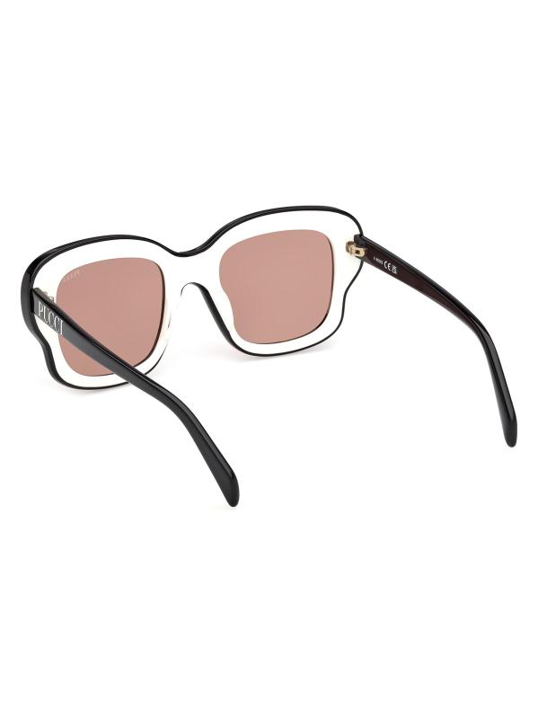 #4: نظارات شمسية بتصميم فراشة 52 ملم - بني متعدد الألوان