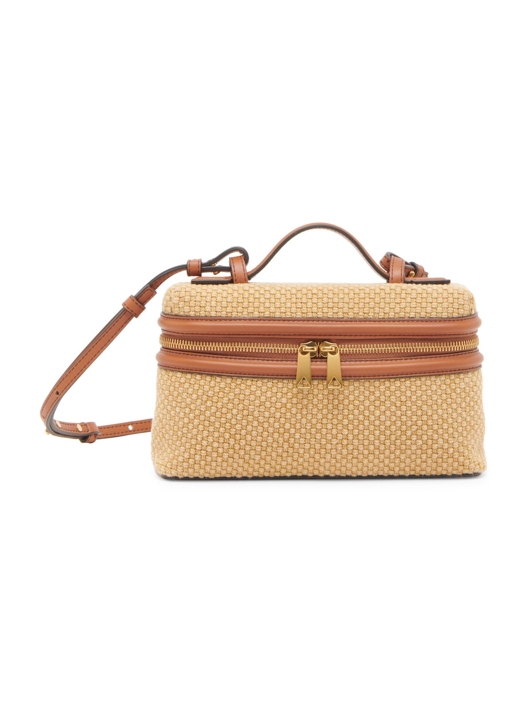 Bottega Veneta - バンバン ジュート＆レザー バニティバッグ を